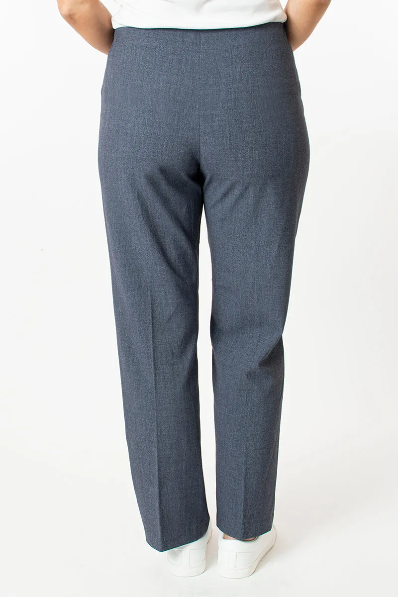 29in Straight leg pull on trouser - Indigo