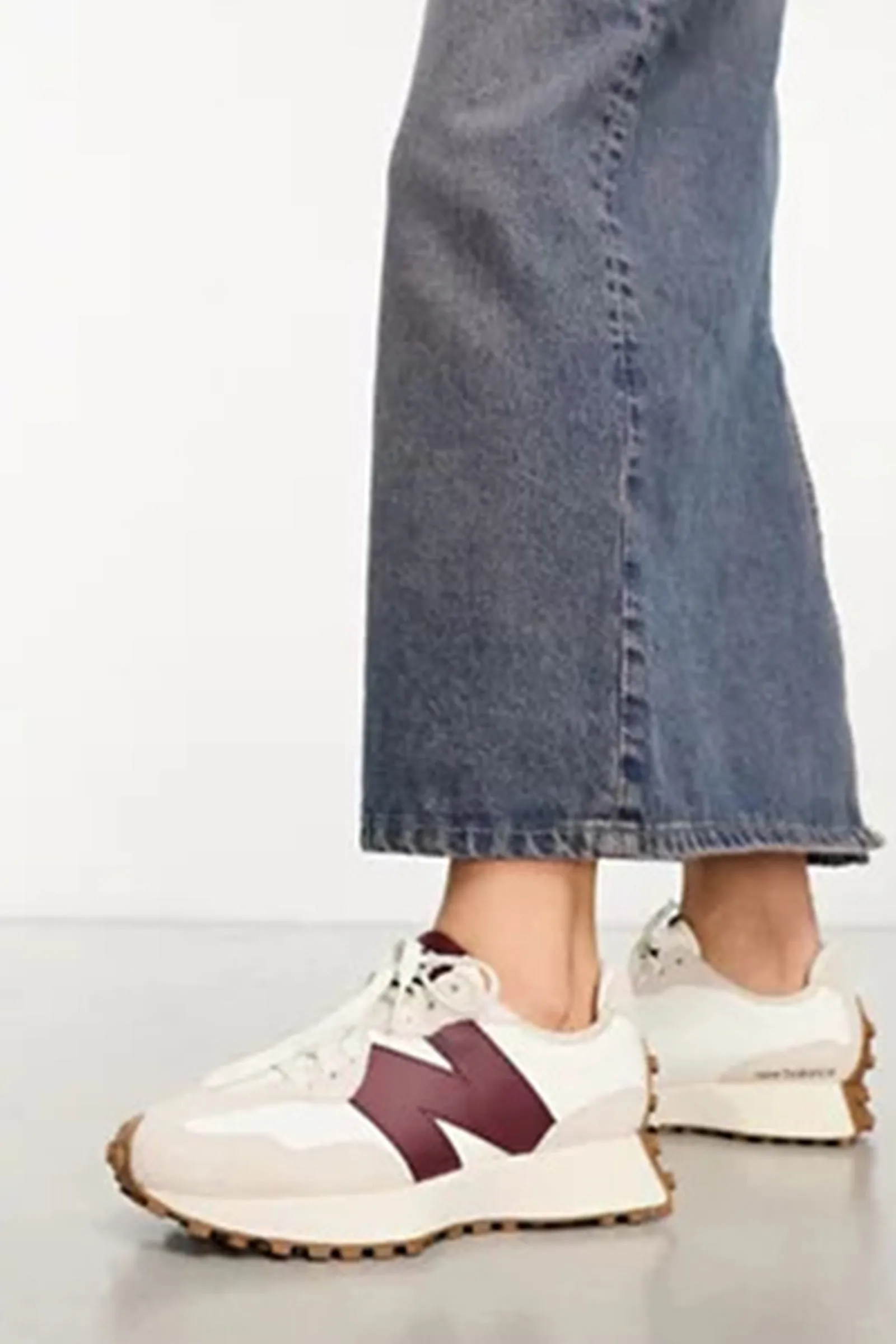 327 Trainers In Off White And Burgundy