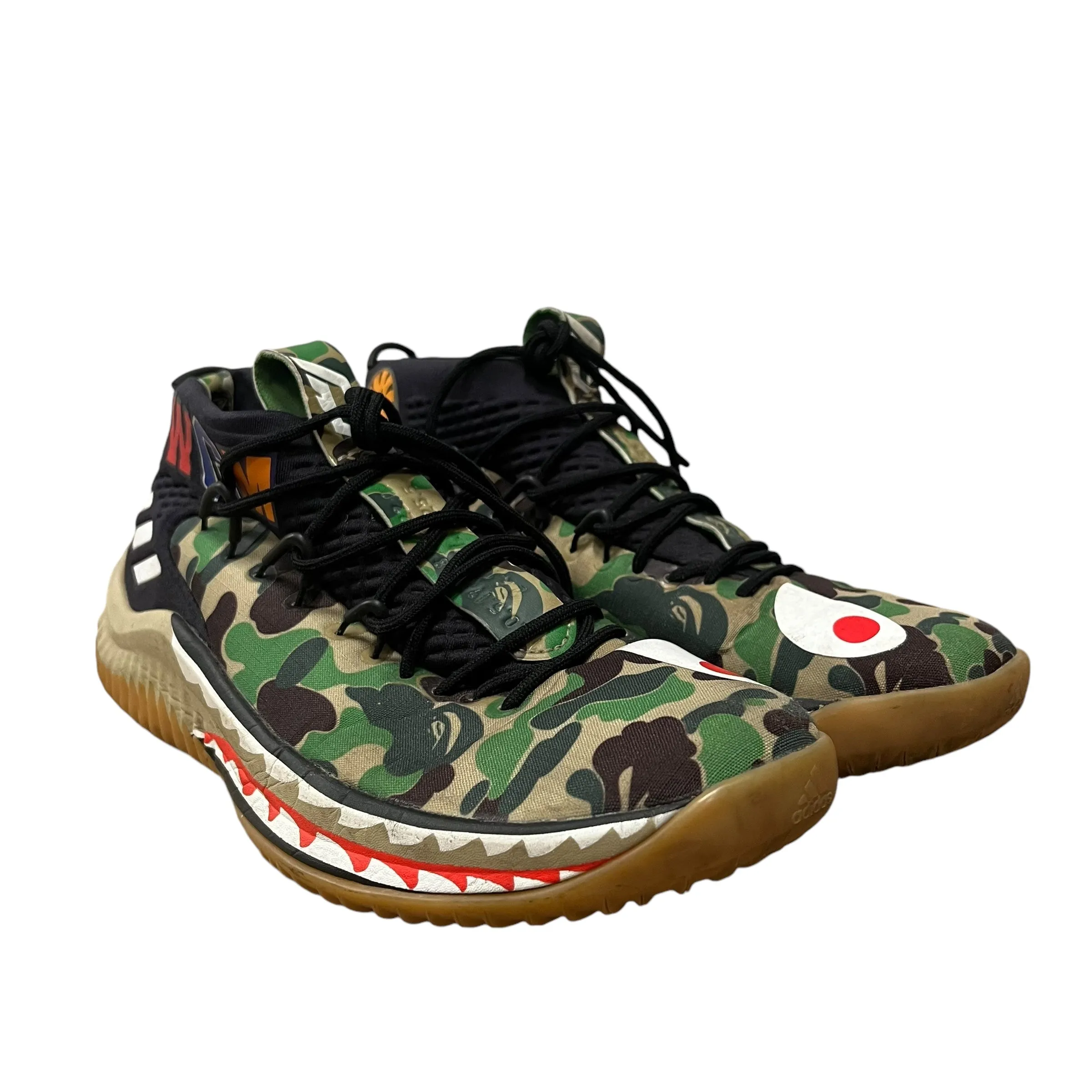 adidas/BAPE/Hi-Sneakers/US 8.5/Camouflage/Cotton/GRN/Dame 4