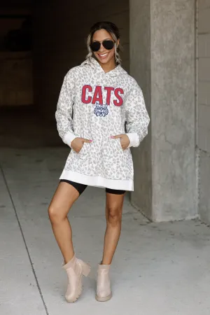 ARIZONA WILDCATS FIERCE FAN SIDE SPLIT LEOPARD HOODIE
