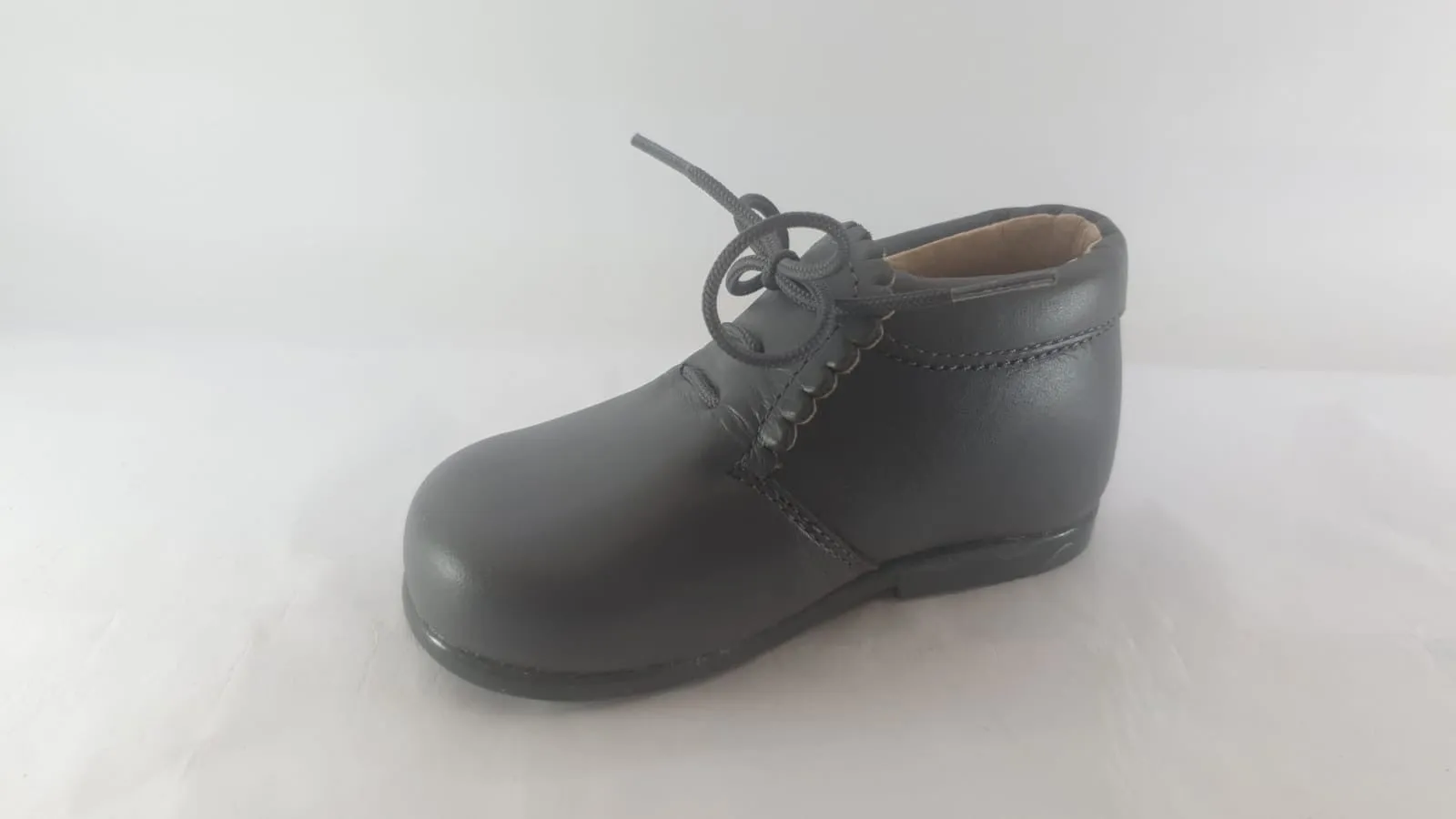 Baby Soft Smoke Leather Grey Booties