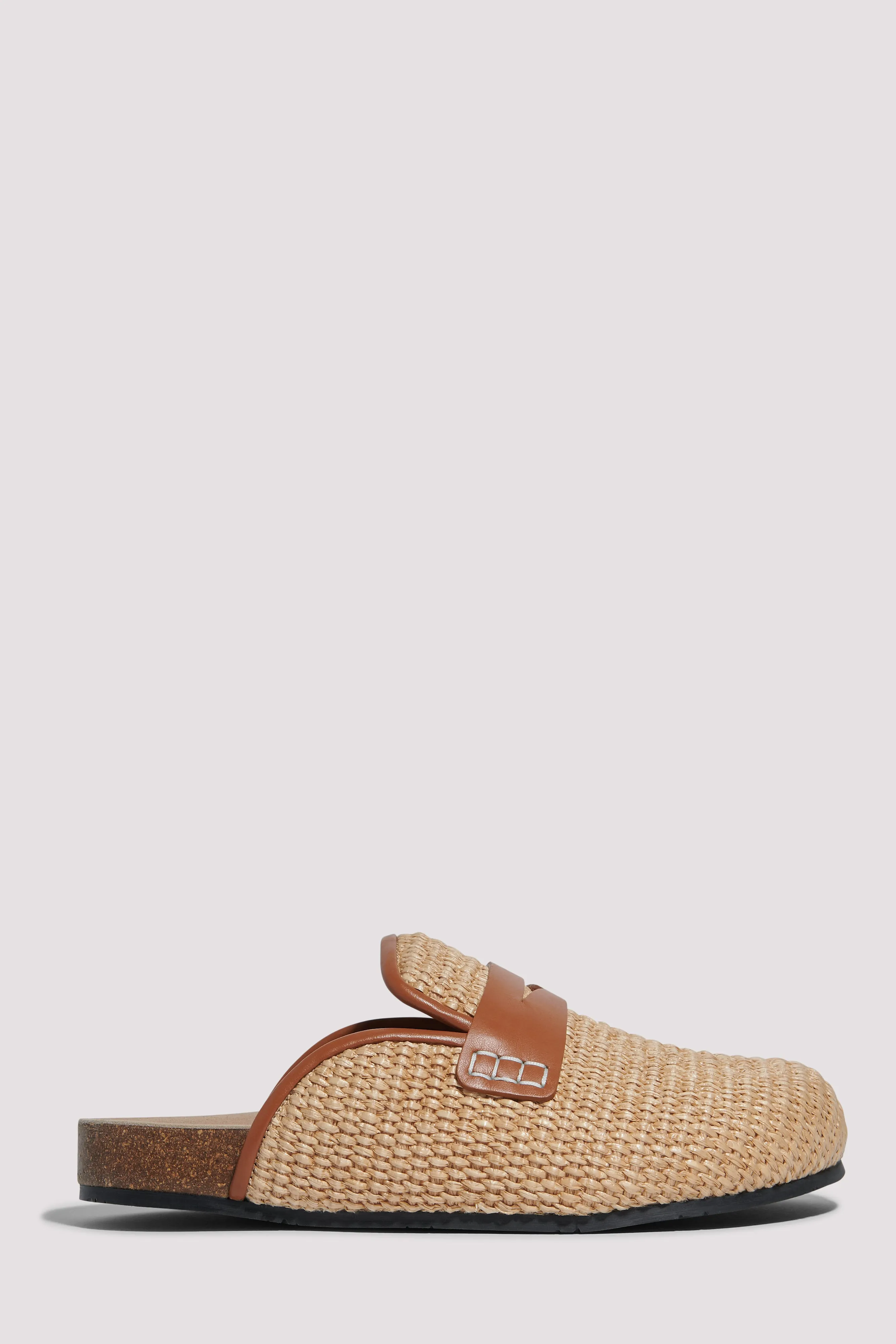 Beige Raffia Loafer