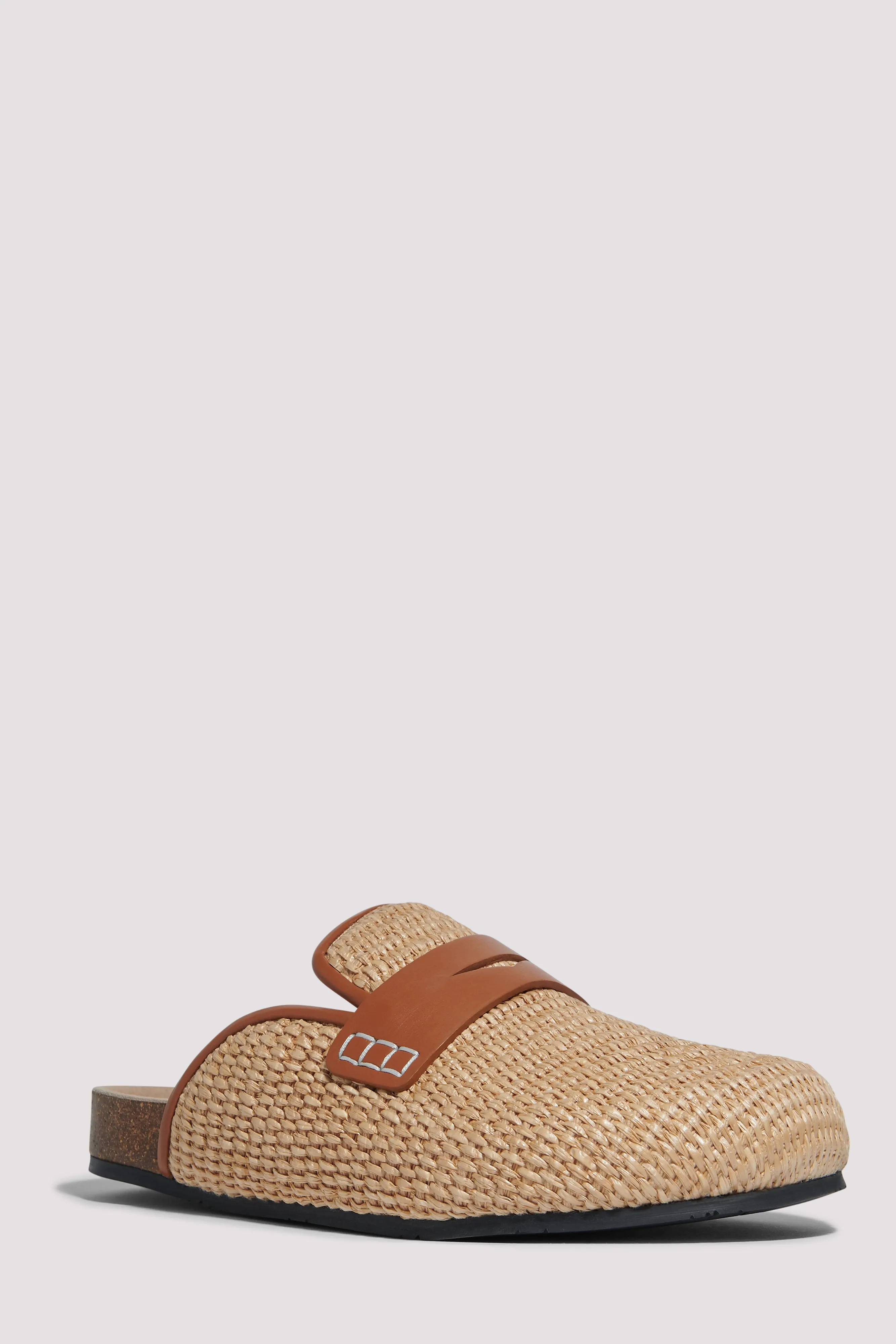 Beige Raffia Loafer