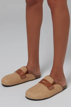 Beige Raffia Loafer