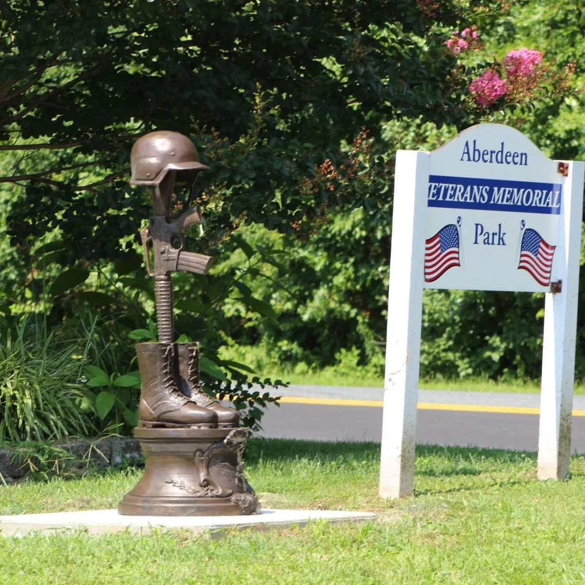 Bronze Fallen Soldiers Battlefield Cross Statue