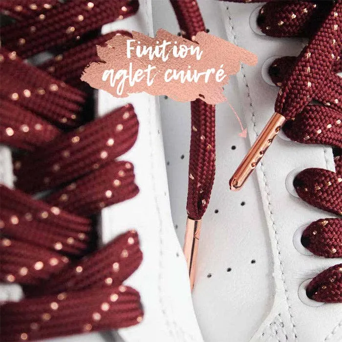 Burgundy & Copper Shoelaces