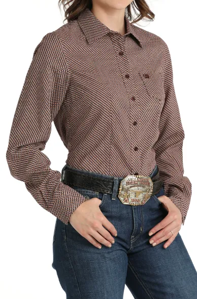 Cinch Women's Mulberry Geo Print Button Long Sleeve Western Shirt MSW9164225