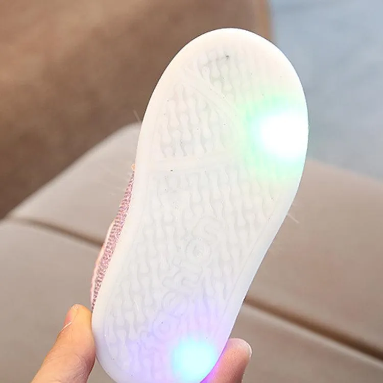 Colorful LED Light-Up Cartoon Shoes for Kids with Diamond Accents
