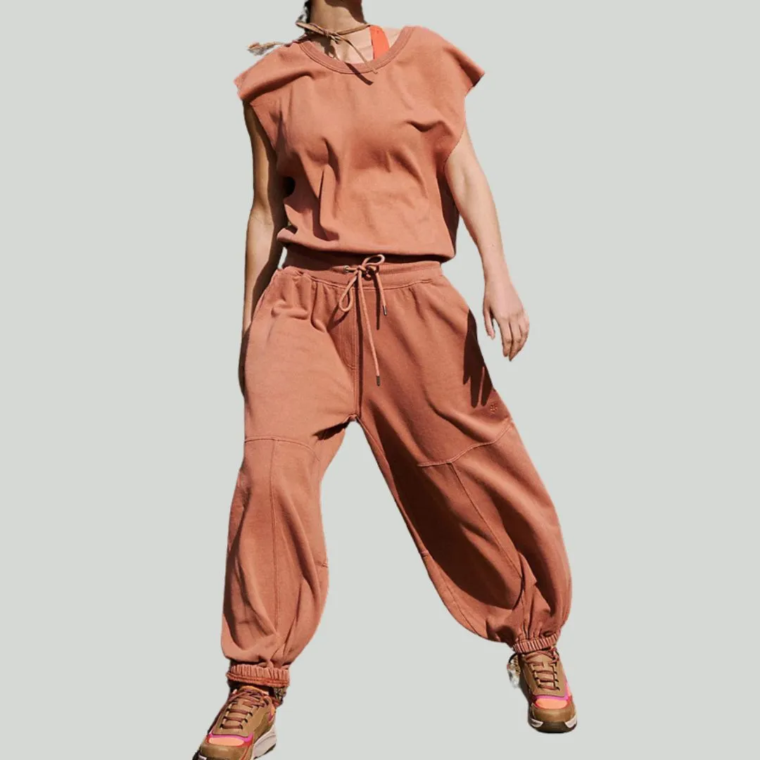 DAHLIA - Street Style Solid Lounge Jumpsuit