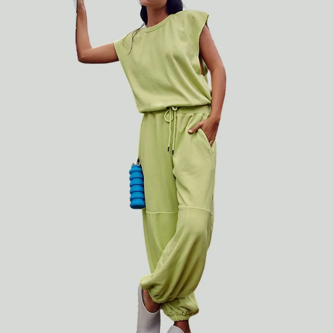 DAHLIA - Street Style Solid Lounge Jumpsuit