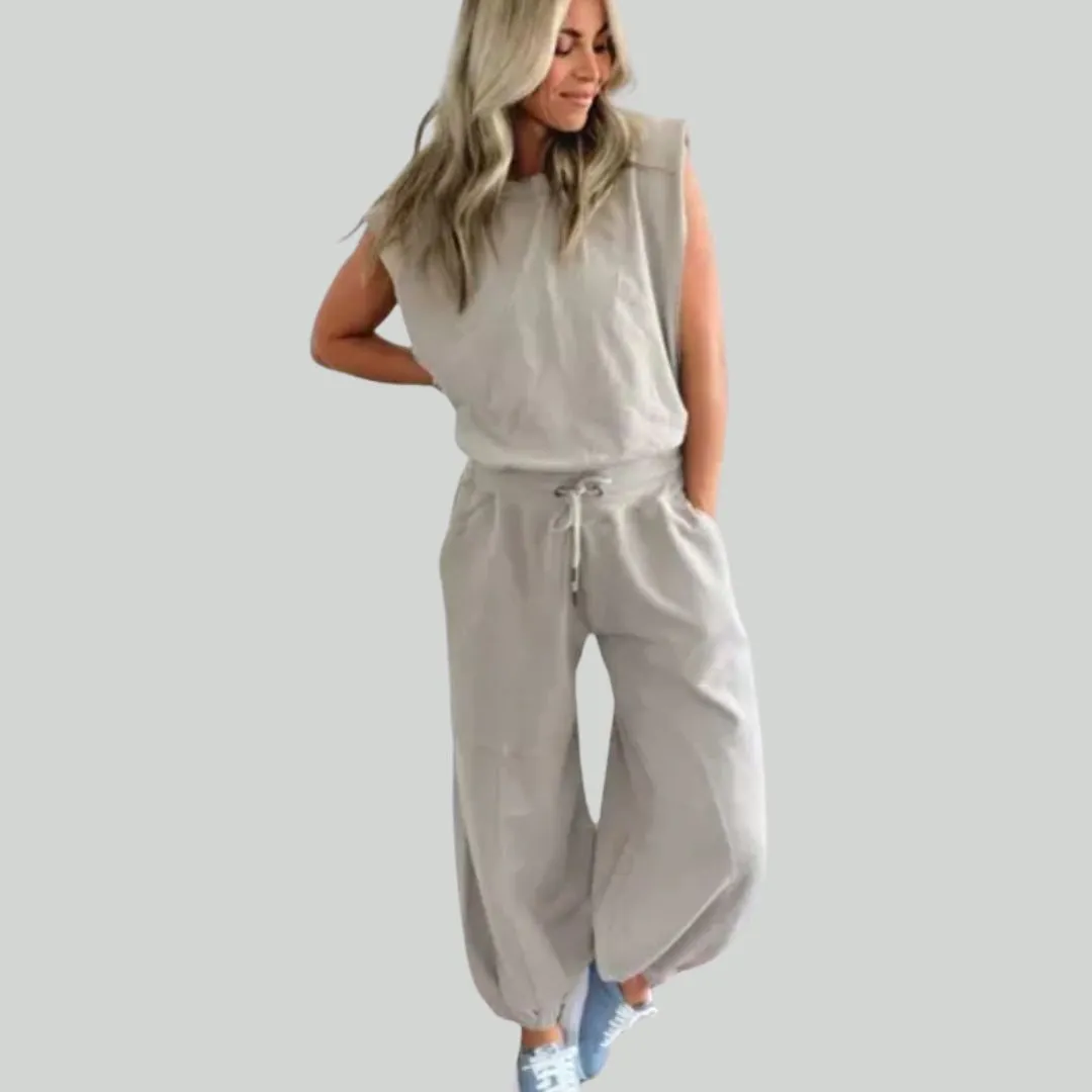 DAHLIA - Street Style Solid Lounge Jumpsuit