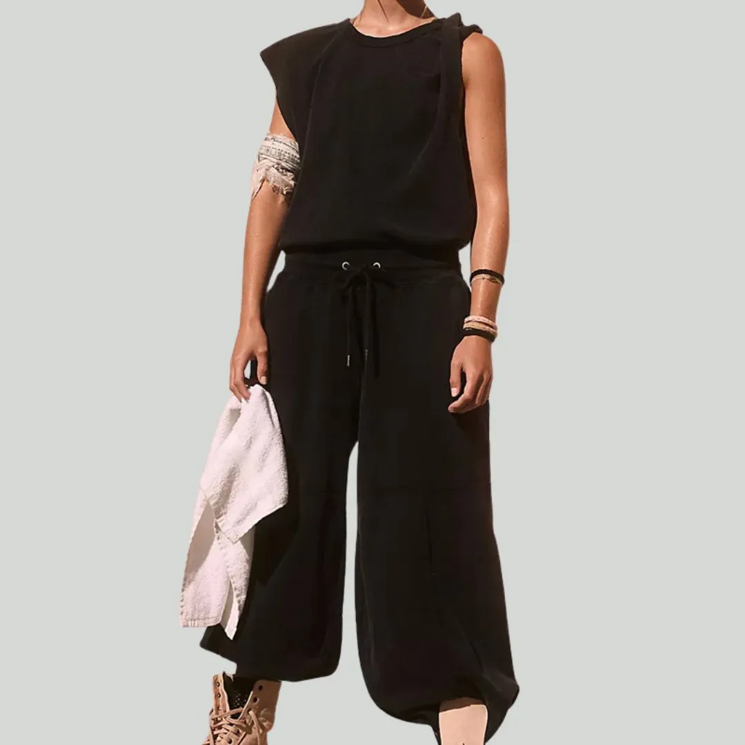 DAHLIA - Street Style Solid Lounge Jumpsuit