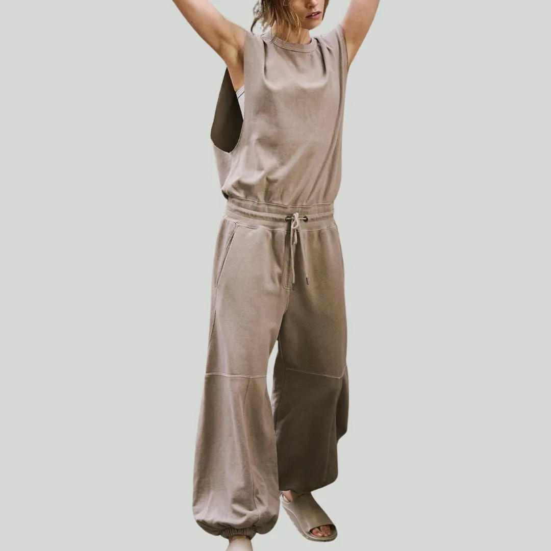 DAHLIA - Street Style Solid Lounge Jumpsuit