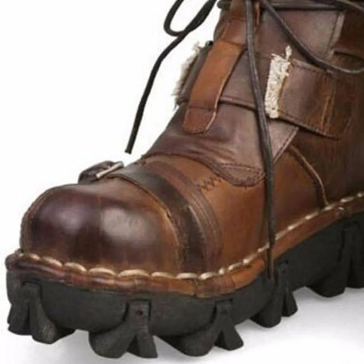 Handmade Leather Skull Boots