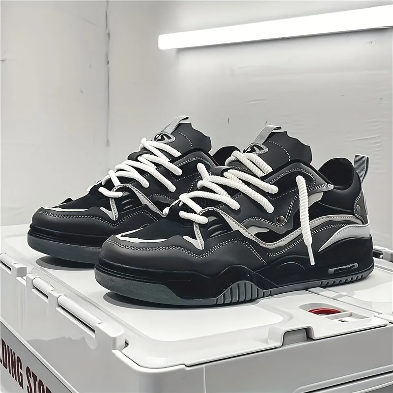 Men's Stylish Laced Skate Trainers with Good Traction | Perfect for All Seasons