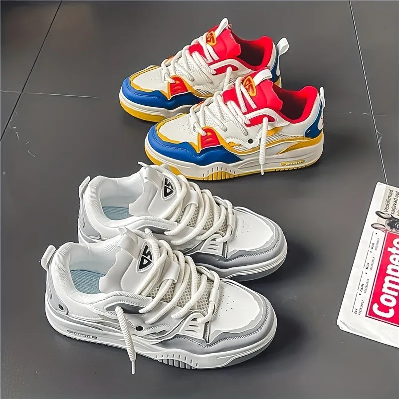 Men's Stylish Laced Skate Trainers with Good Traction | Perfect for All Seasons