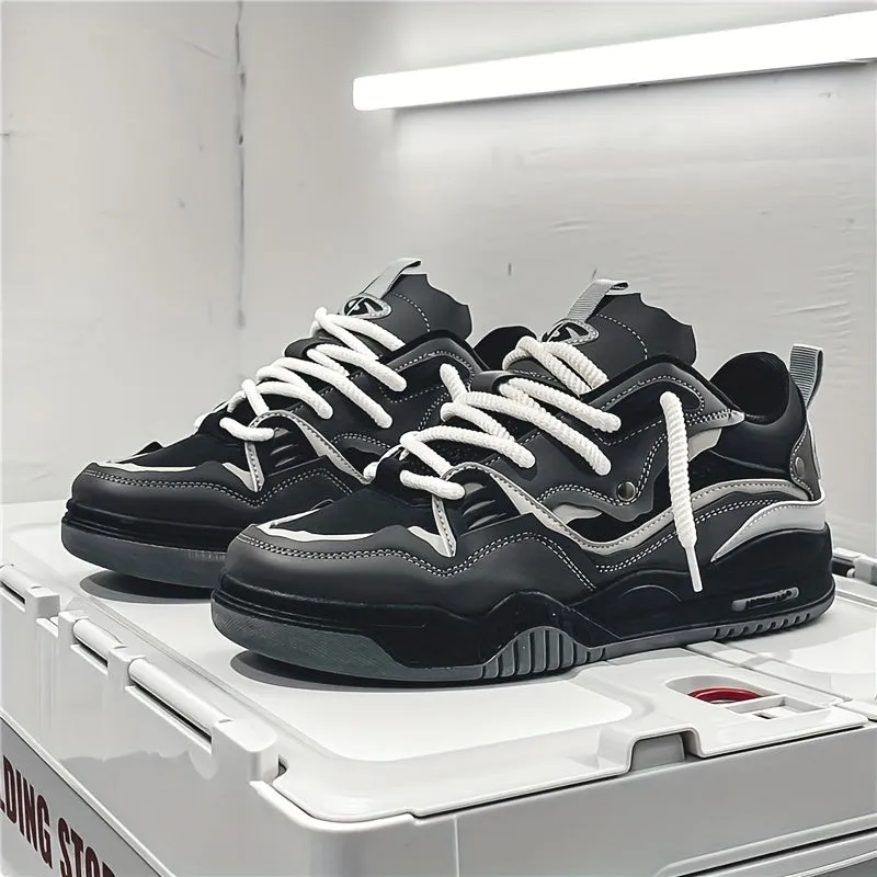 Men's Stylish Laced Skate Trainers with Good Traction | Perfect for All Seasons