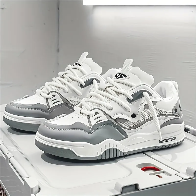 Men's Stylish Laced Skate Trainers with Good Traction | Perfect for All Seasons