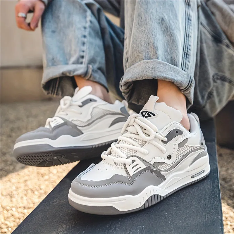 Men's Stylish Laced Skate Trainers with Good Traction | Perfect for All Seasons