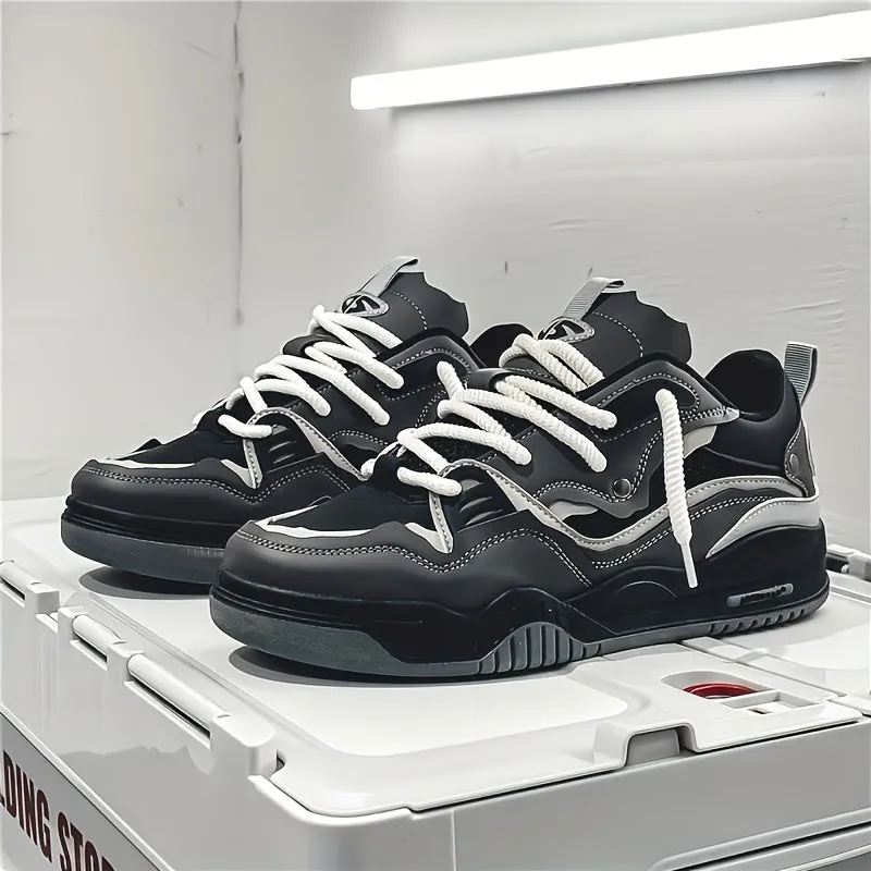 Men's Stylish Laced Skate Trainers with Good Traction | Perfect for All Seasons