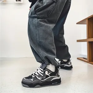 Men's Stylish Laced Skate Trainers with Good Traction | Perfect for All Seasons