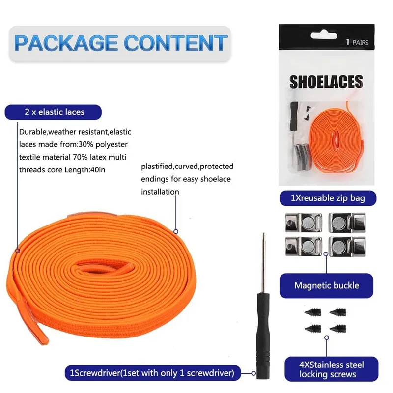 No Tie Quick Magnetic Lock Shoelace