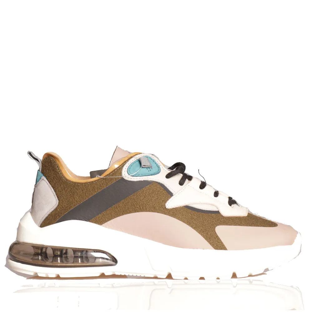 Scarpe Uomo D.A.T.E. Sneakers linea Aura Aukland colore Army