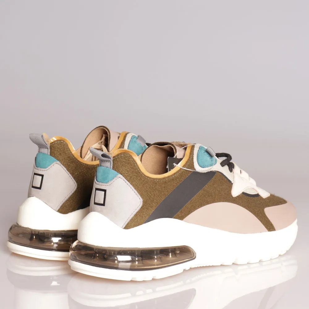 Scarpe Uomo D.A.T.E. Sneakers linea Aura Aukland colore Army