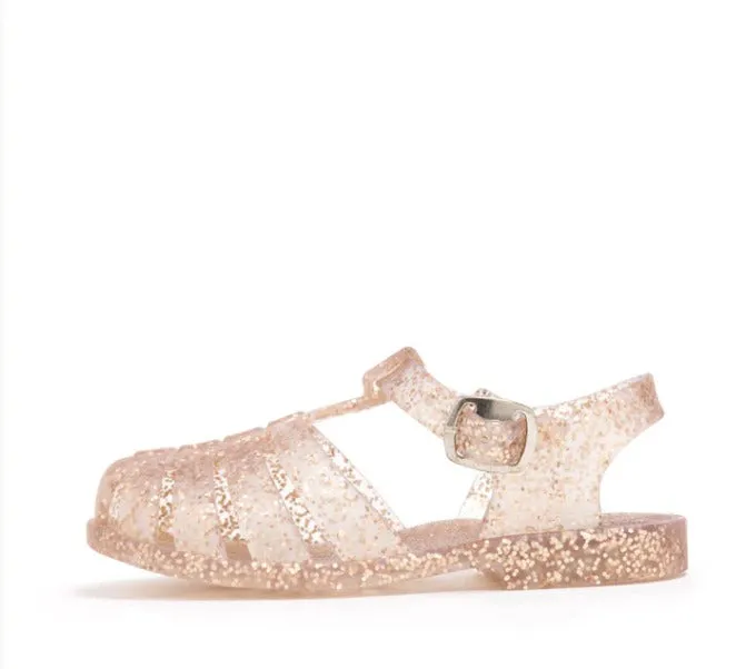 SHOOSHOO New Rose - Rose Gold Glitter Jelly Sandal