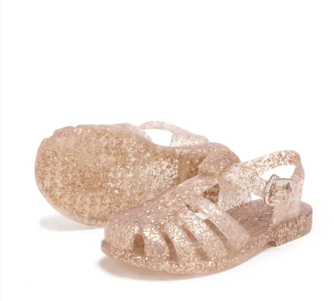 SHOOSHOO New Rose - Rose Gold Glitter Jelly Sandal