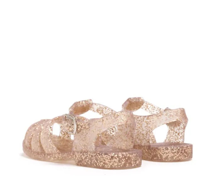 SHOOSHOO New Rose - Rose Gold Glitter Jelly Sandal